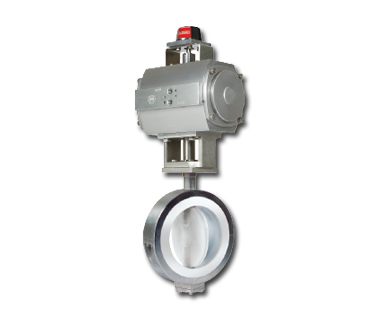 Lined butterfly Valve with Actuator