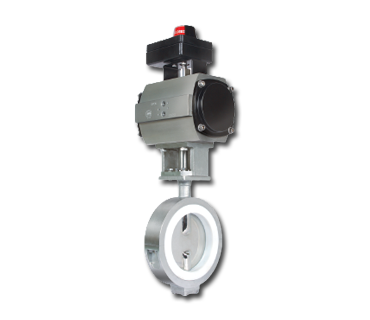 Valve Body Lined with Unlined Disc Butterfly valve with actuator