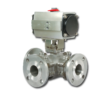 3 Way T – Port Pigging Ball Valve with Actuator