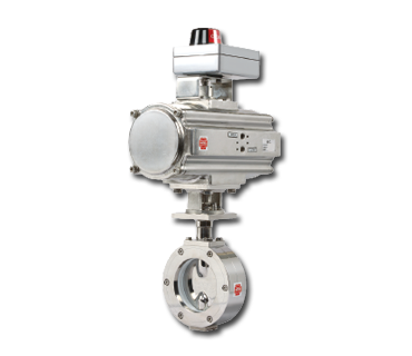 Wafer Type PTFE Seated Butterfly Valve with SS Actuator